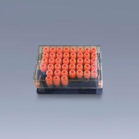 Криопробирки со штрих-кодами 1 мл, внешняя резьба, в штативе, стерильные, FDCELL