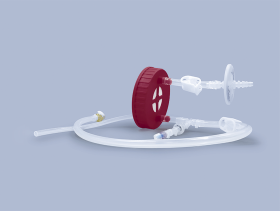 Крышка для переноса с трубкой из ТЭП и безыгольным пробоотборником, FDCELL 