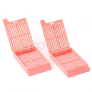 Кассеты биопсийные/заливочные со съёмной крышкой, c квадратными отверстиями, персиковые, Citotest