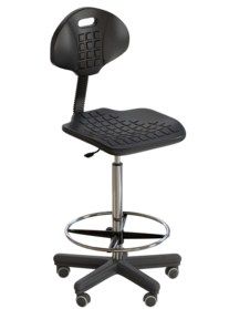Стул лабораторный на роликах (высота 620-760 мм) (полиуретан), Экросхим