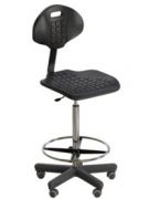 Стул лабораторный на роликах (высота 620-760 мм) (полиуретан), Экросхим