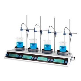 Магнитная мешалка WH620R-L с нагревом, 4 места, 450 ℃, 100-1500 об/мин, 20 л, Wiggens