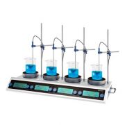 Магнитная мешалка WH620R-L с нагревом, 4 места, 450 ℃, 100-1500 об/мин, 20 л, Wiggens