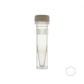 Пробирки винтовые, 1,5 мл, с юбкой, c белой крышкой, стерильные, СовТех