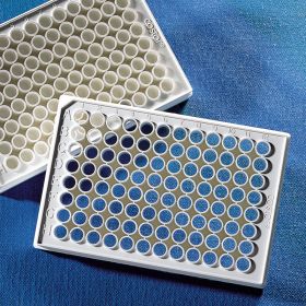 Планшет 96-луночный для ИФА, средняя адгезия, плоское дно, белый/прозрачный