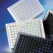 Планшет 96-луночный для ИФА, высокая адгезия, плоское дно, белый/черный