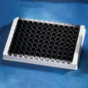 Планшет 96-луночный для ИФА, средняя адгезия, плоское дно, чёрный