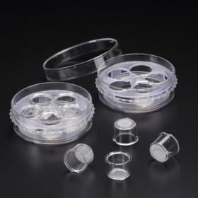 Чашки Петри с 5-ю вставками 60 мм, с мембраной из ПК 0,4 мкм
