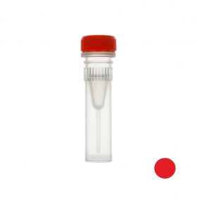 Пробирки винтовые, 0,5 мл, с юбкой, c красной крышкой, стерильные, СовТех 