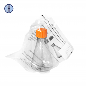 Колба Эрленмейера 500 мл с отбойником, винтовая крышка, стерильная