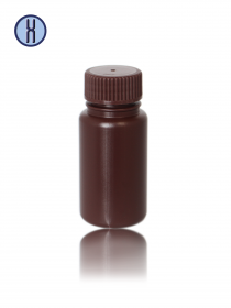 Банка с широким горлом, 60 мл, полиэтилен, коричневая, SPL