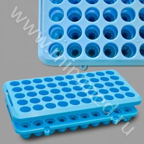 Штатив для пробирок Ø 10–18 мм с силиконовыми фиксаторами, 50 гнезд, Минимед