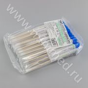 Зонд-тампон в пробирке, хлопок+дерево, 155 мм, стерильный, Минимед